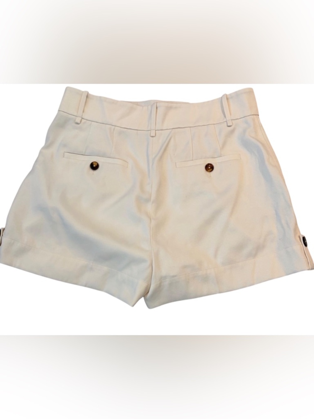 Reiss Ember tailored shorts in cream size 12 - Picture 5 of 7